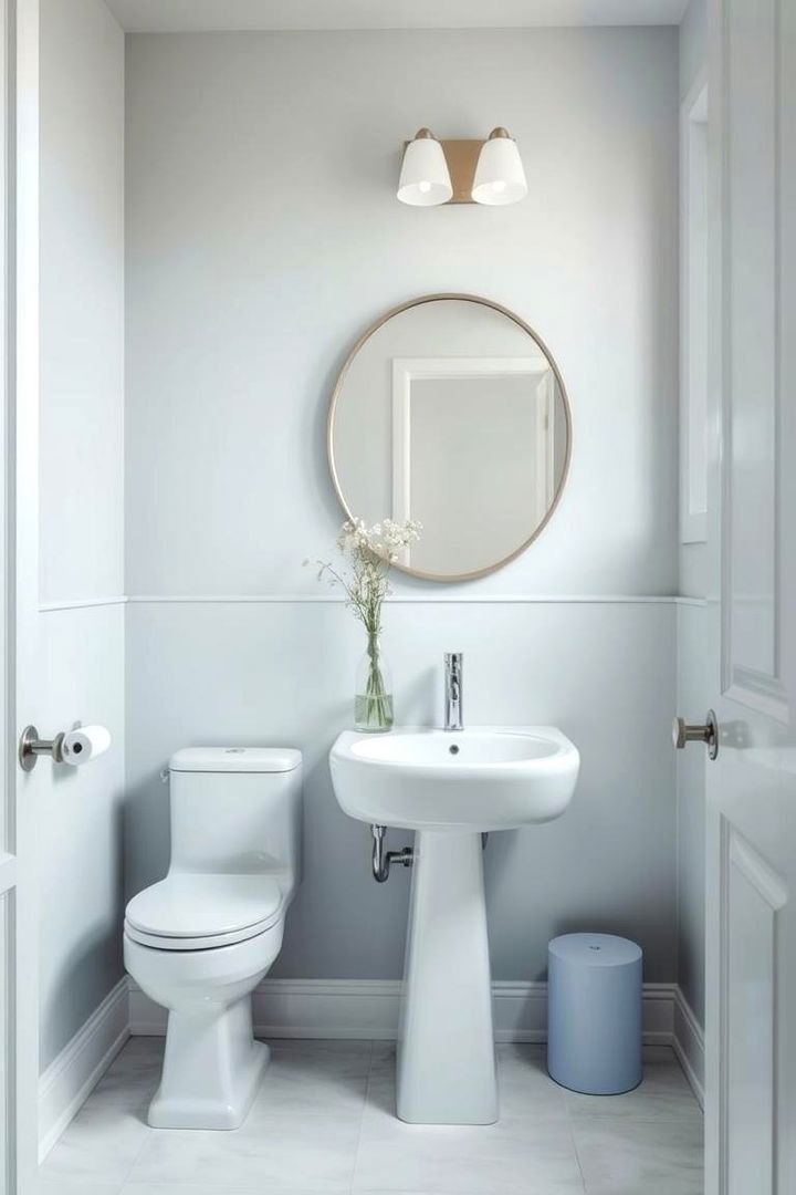 Minimalist Blue Design - 22 blue powder room ideas