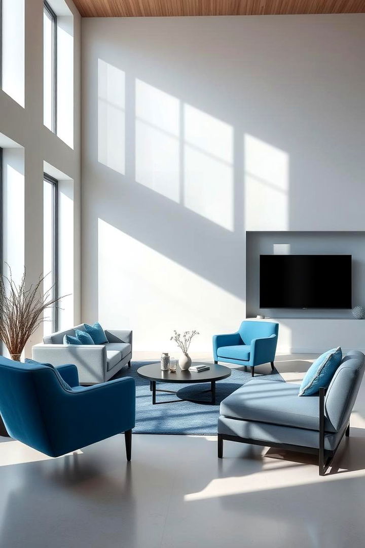 Minimalist Blue Elegance - 22 Blue Room Ideas