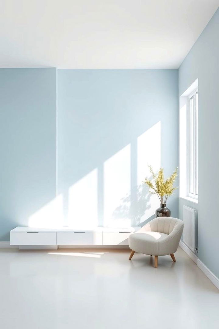 Minimalist Blue Simplicity - 22 Blue Accent Wall Ideas