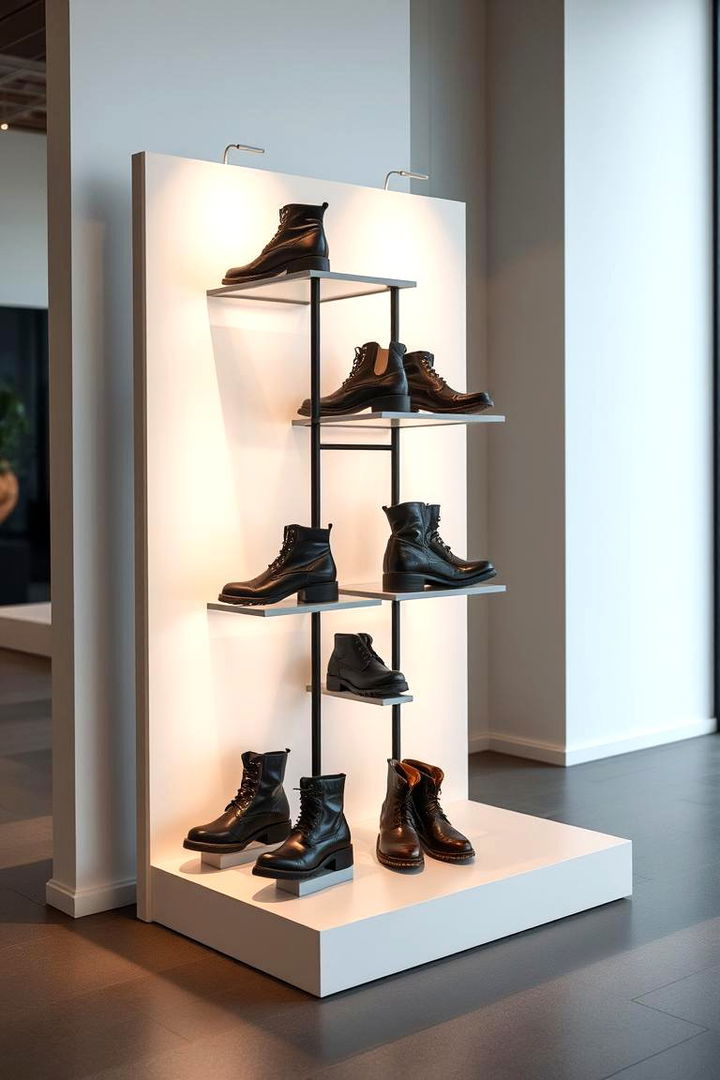 Minimalist Boot Display Stands - 22 Boot Storage Ideas