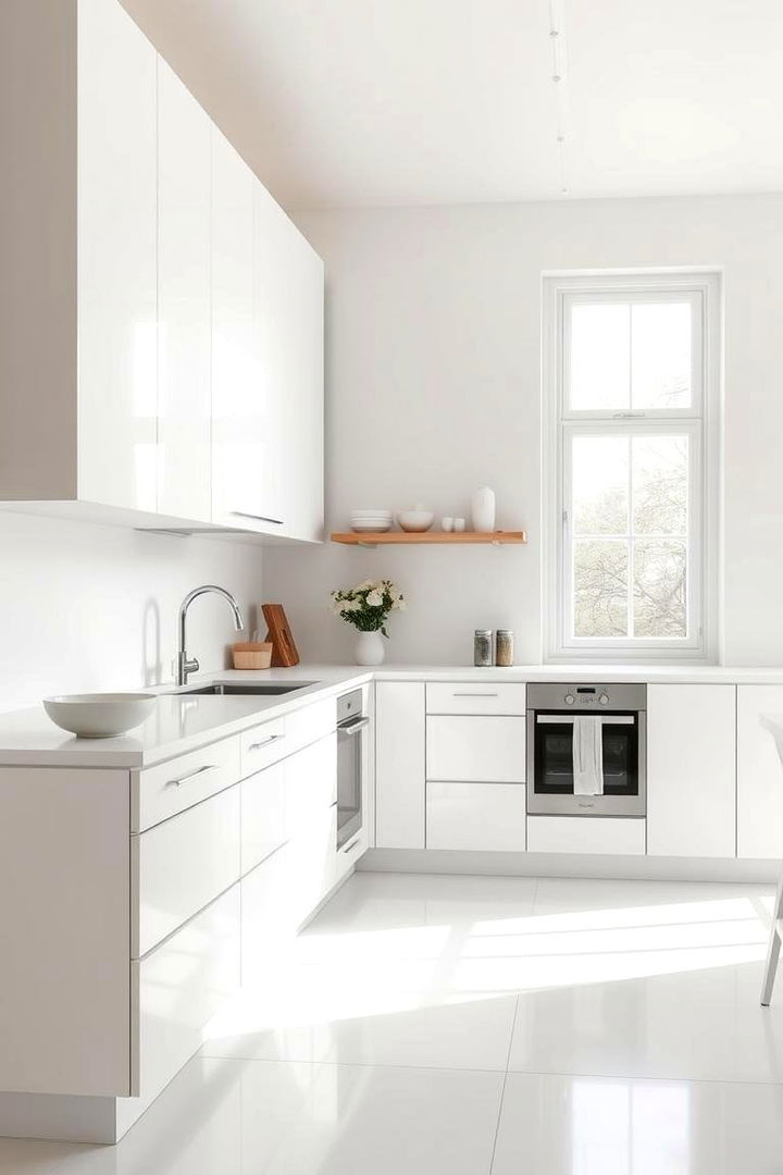 Minimalist Cabinetry for Clean Lines - 22 Small White Kitchen Ideas