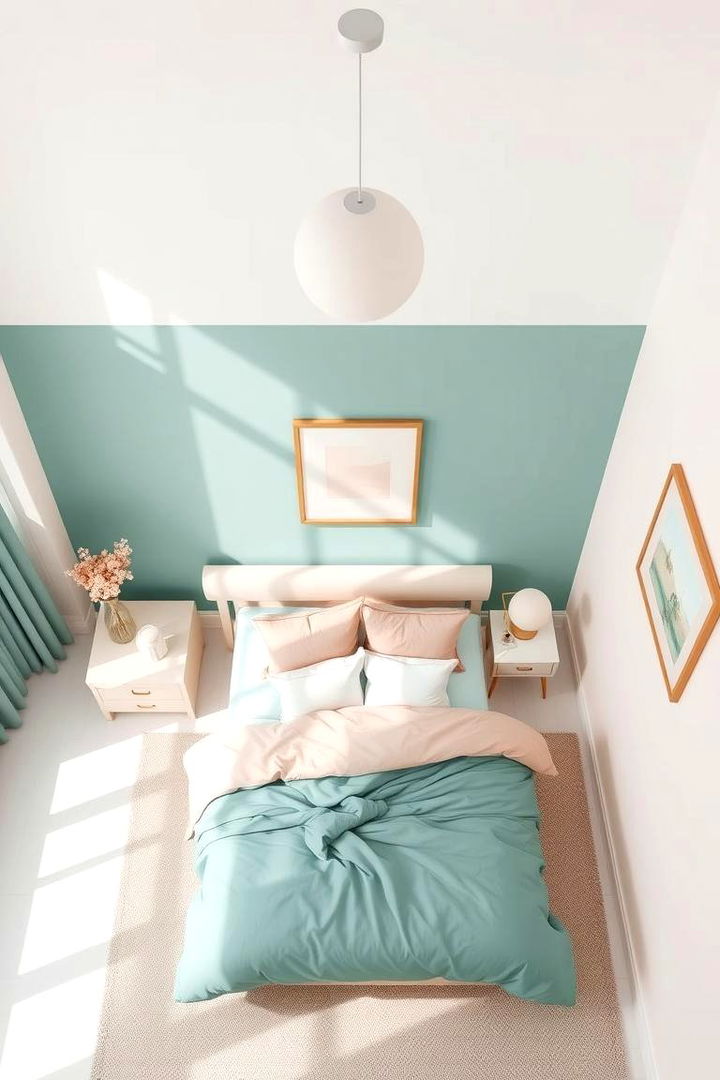 Minimalist Calm Bedroom - 22 Teal and Pink Bedroom Ideas