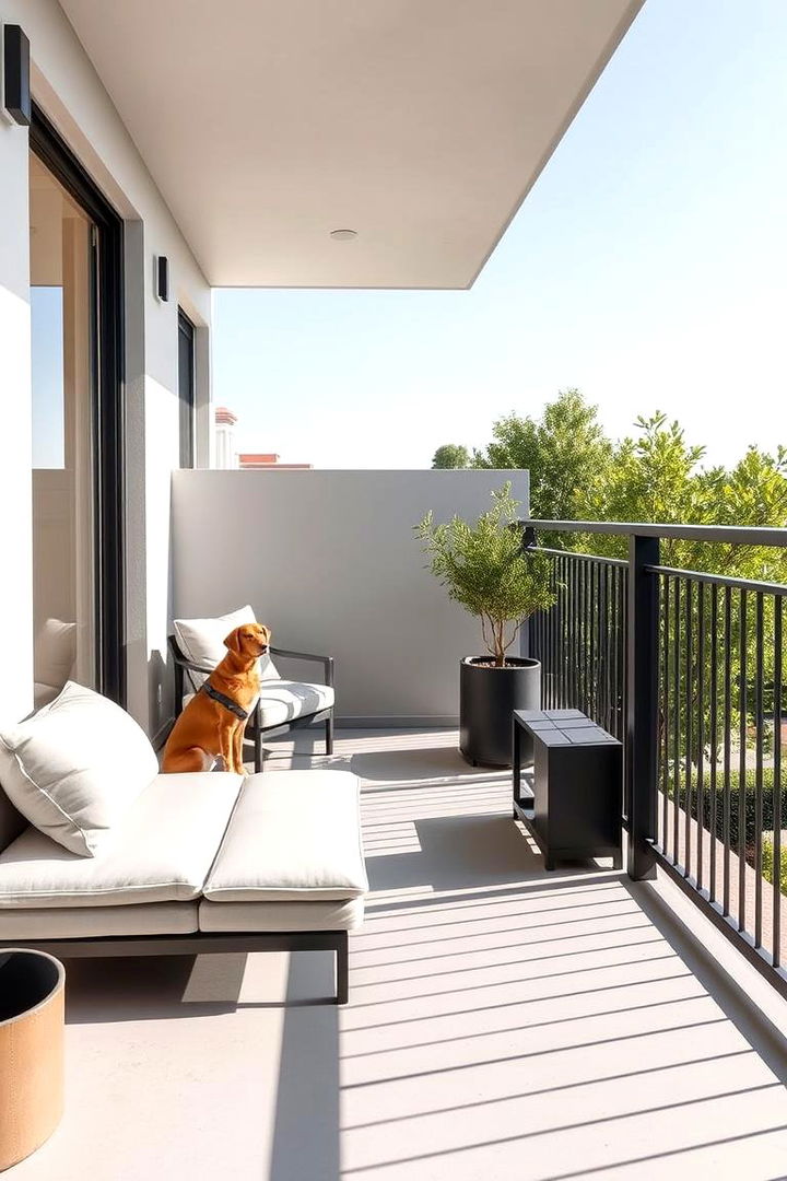 Minimalist Canine Balcony - 22 Dog Balcony Ideas