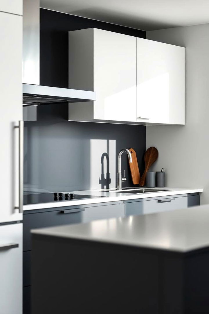 Minimalist Charcoal and White - 22 Kitchen Color Ideas