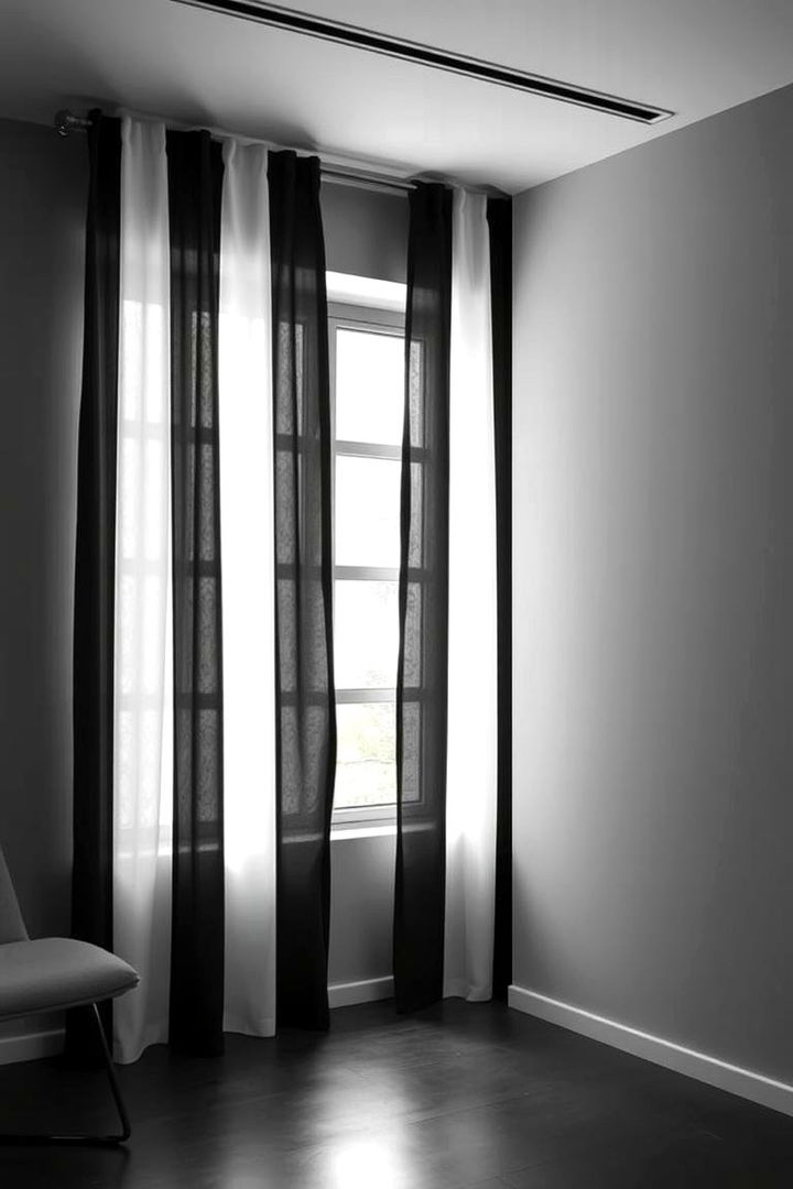 Minimalist Charm Monochrome Black and White - 22 What Color Curtains Go With Gray Walls