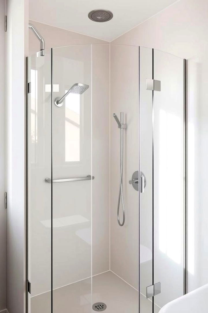 Minimalist Chic - 22 Corner Shower Ideas