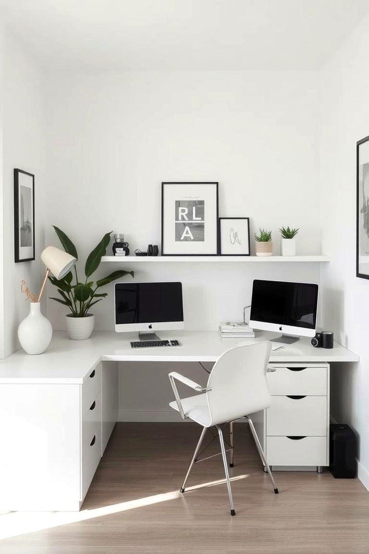 Minimalist Chic Design - 22 Home Office Background Ideas