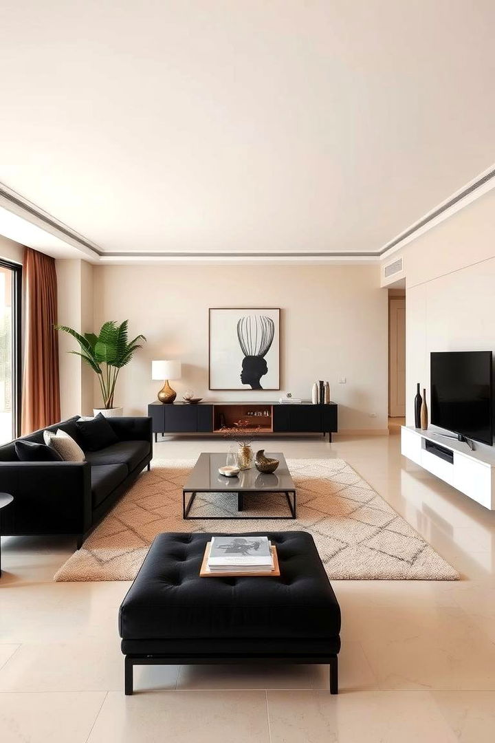 Minimalist Chic Design - 22 Black and Beige Living Room Ideas