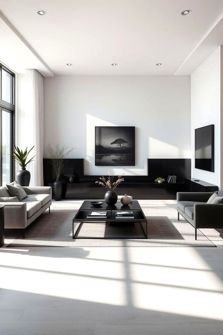Minimalist Chic Vibes - 22 Black Living Room Ideas