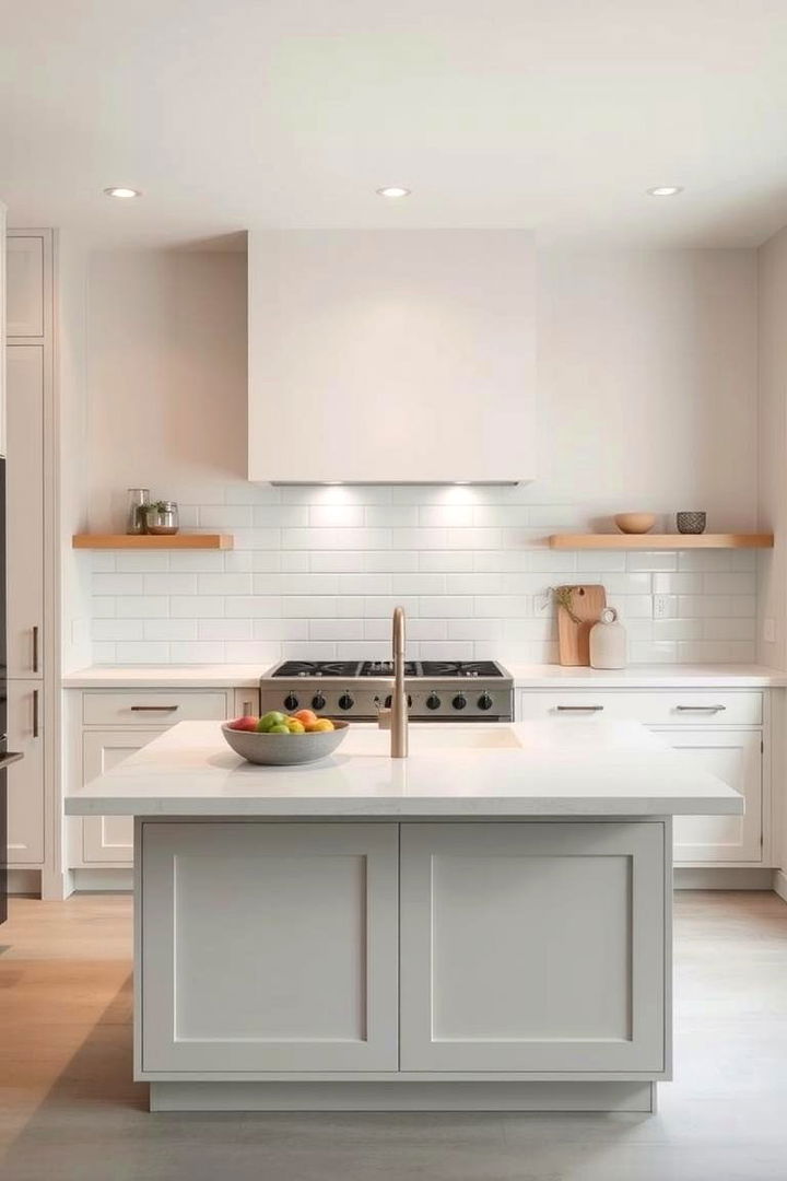 Minimalist Chic with Subtle Shiplap Detailing - 22 Kitchen Shiplap Ideas With Kitchen Island Ideas