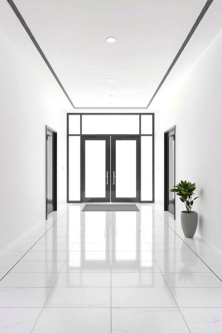 Minimalist Clean Lines - 22 Small Entryway Tile Floor Ideas