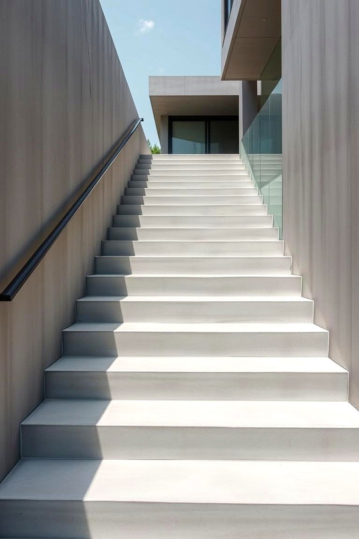 Minimalist Concrete Elegance - 22 Patio Steps Ideas