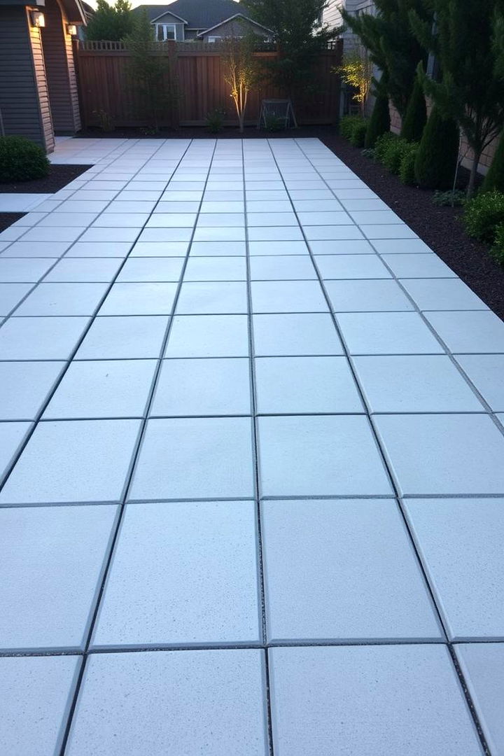 Minimalist Concrete Paver Layout - 22 Concrete Patio Ideas on a Budget