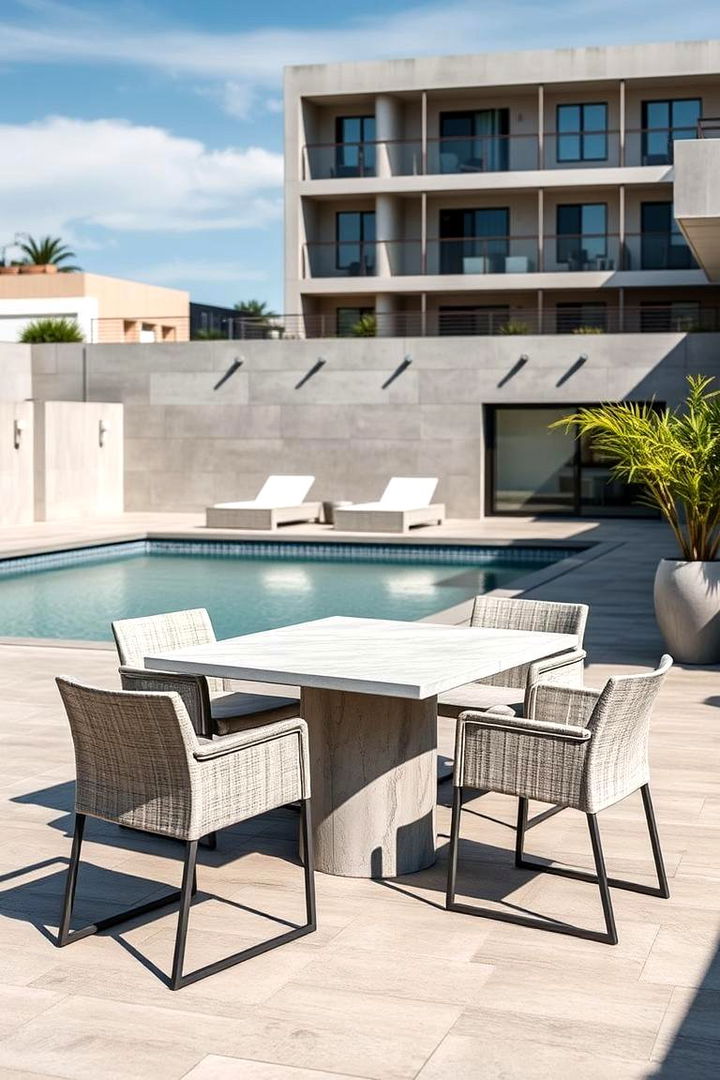 Minimalist Concrete Pieces - 22 Pool Furniture Ideas