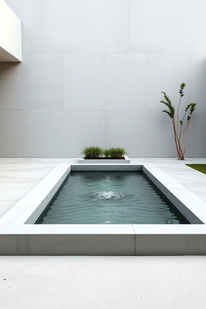 Minimalist Concrete Pond - 22 Backyard Pond Ideas