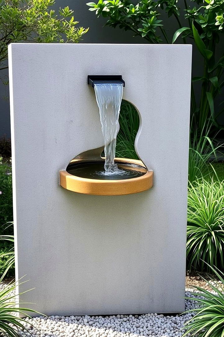 Minimalist Concrete Water Features - 22 Concrete Garden Ideas