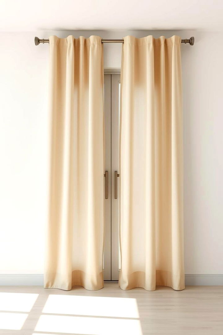 Minimalist Curtain Panels - 22 Sliding Door Curtain Ideas