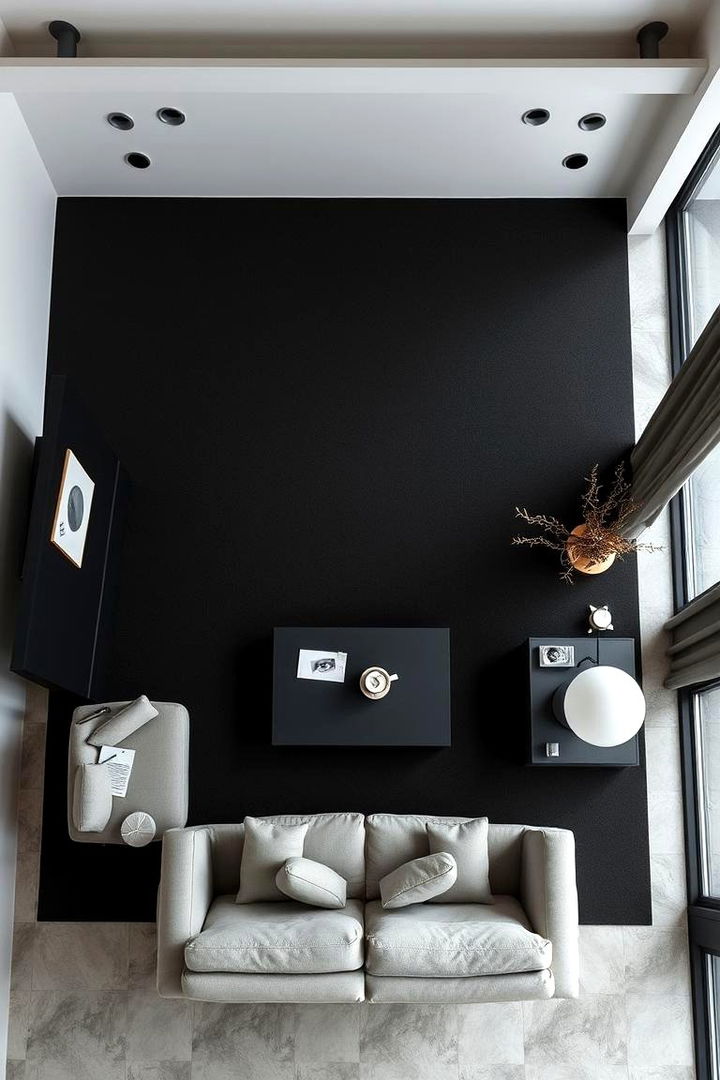 Minimalist Dark Decor - 22 Dark Living Room Ideas