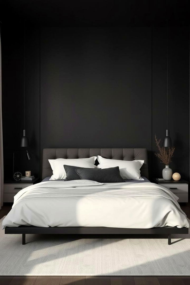 Minimalist Dark Elegance - 22 Dark Bedroom Ideas