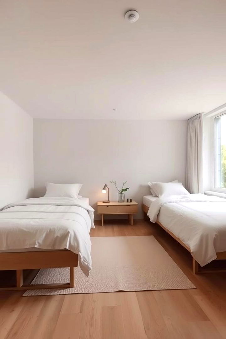 Minimalist Decor Approach - 22 Shared Bedroom Ideas for Small Rooms