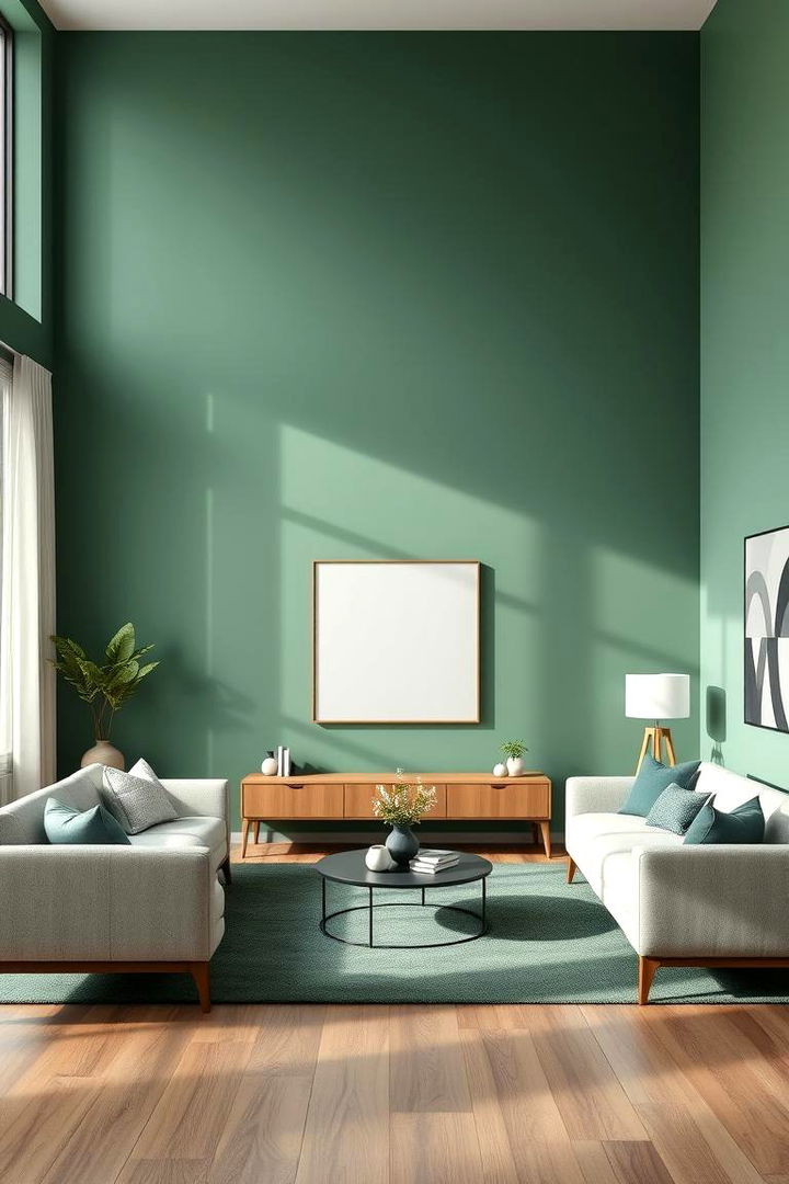 Minimalist Decor Highlights - 22 Forest Green Living Room Ideas