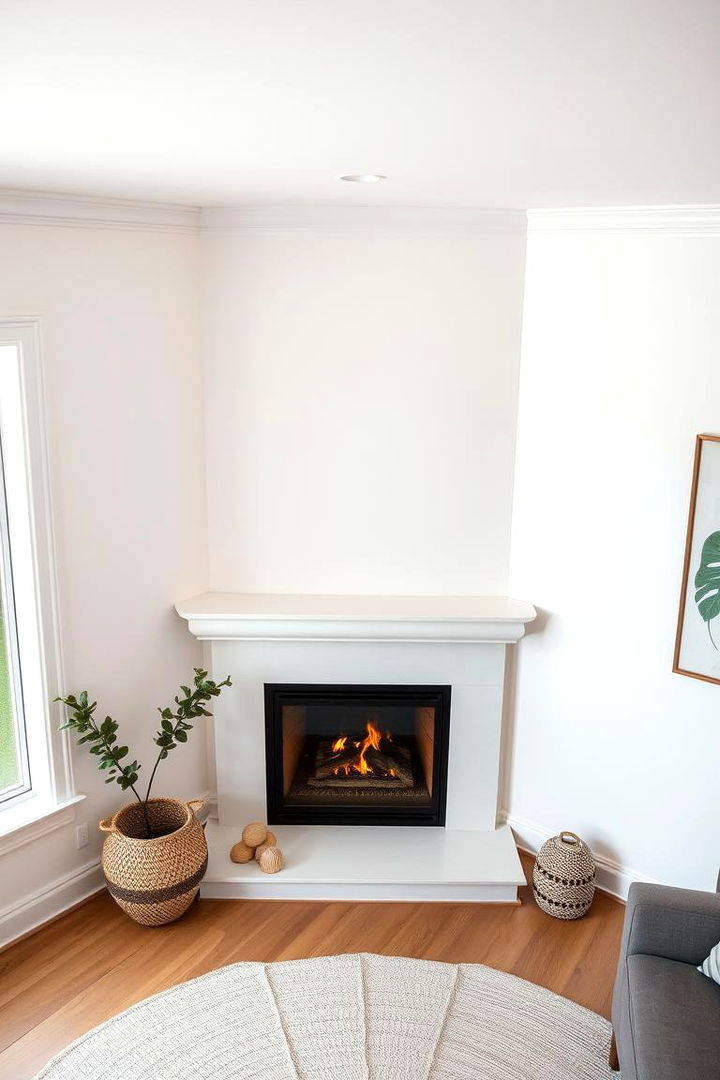 Minimalist Decor with Subtle Warmth - 22 Corner Fireplace Ideas