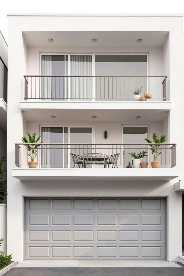 Minimalist Design Charm - 22 Balcony Over Garage Ideas
