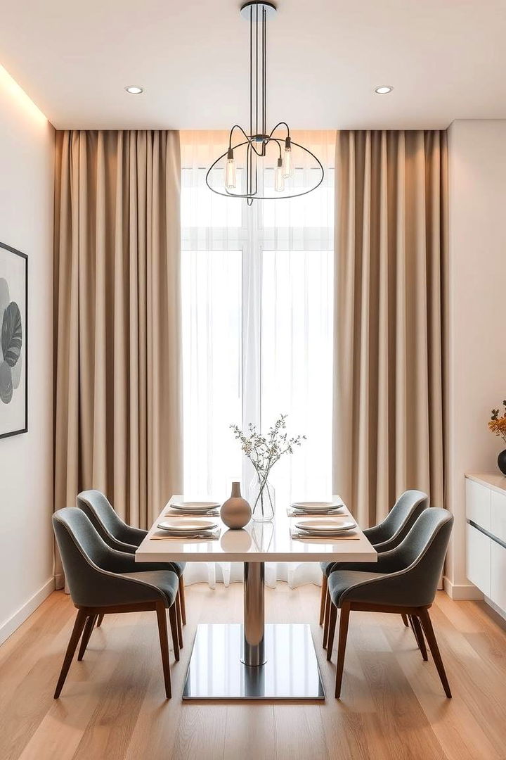 Minimalist Designs to Enhance Modern Interiors - 22 Dining Room Curtain Ideas