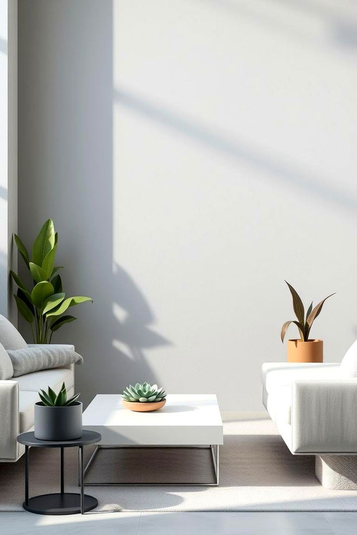Minimalist Dreams Subtle Green Elements in a Grey Palette - 22 Green and Grey Living Room Ideas