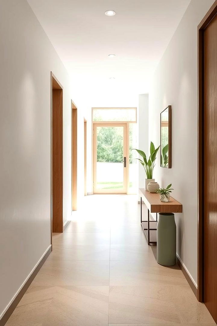 Minimalist Eco Chic Lane - 22 Green Hallway Ideas