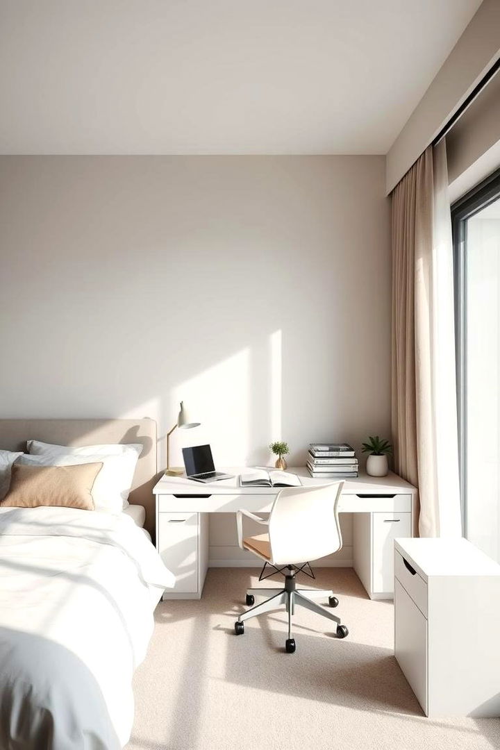 Minimalist Elegance - 22 Bedroom Office Ideas