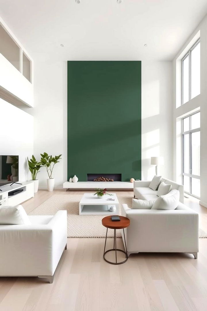 Minimalist Elegance - 22 Dark Green Living Room Ideas