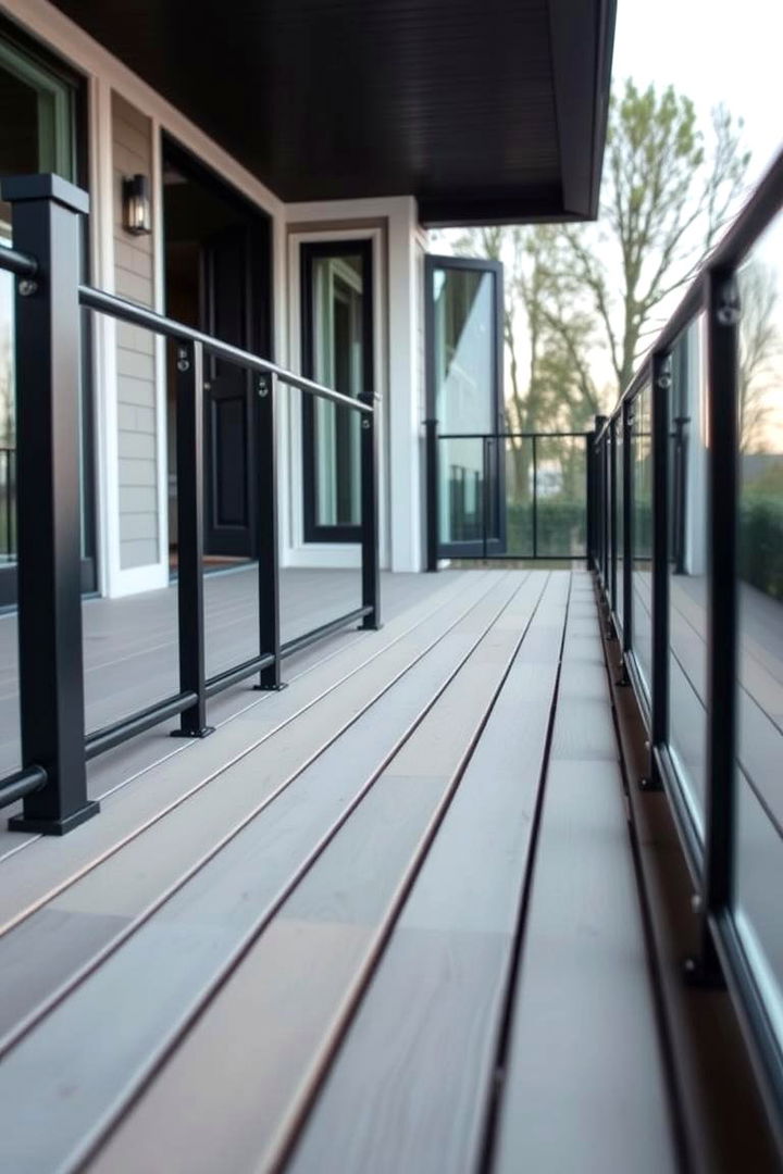 Minimalist Elegance with Hidden Fasteners - 22 black deck railing ideas