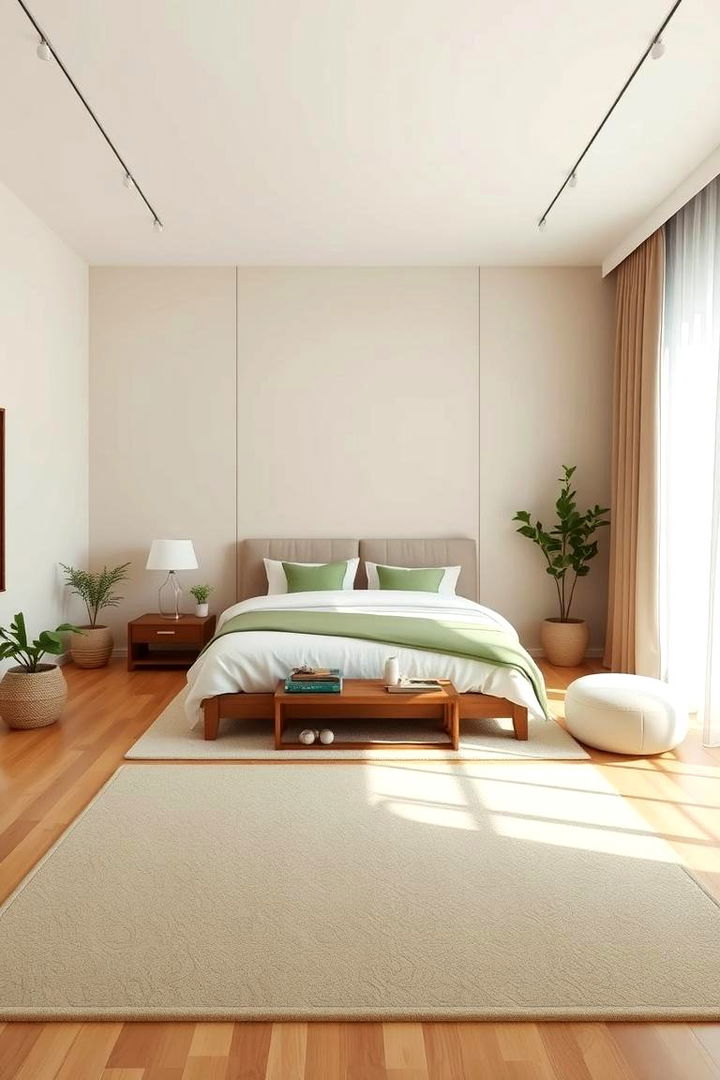 Minimalist Feng Shui Layout - 22 Green and Beige Bedroom Ideas