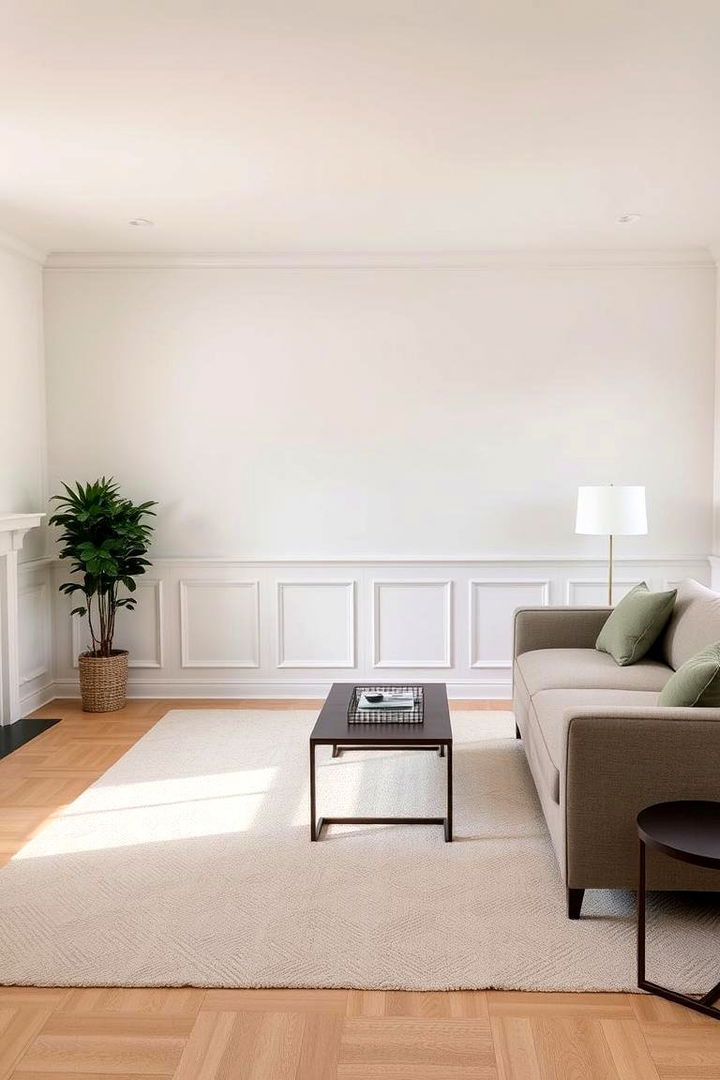 Minimalist Flat Panel Design - 22 Living Room Wainscoting Ideas