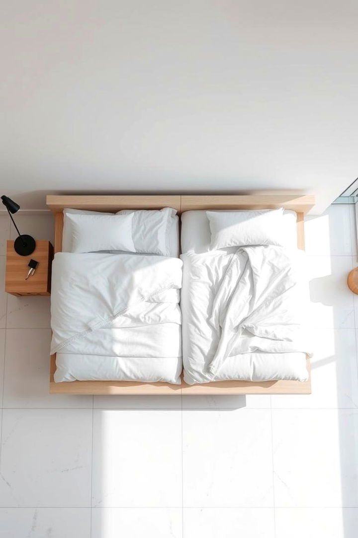 Minimalist Floating Bed Frames - 22 2 Beds in One Small Room Ideas