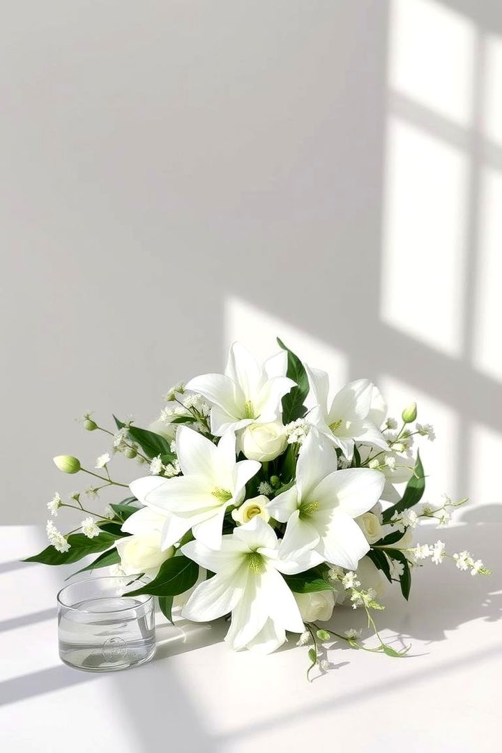 Minimalist Floral Arrangements - 22 Black and White Wedding Ideas