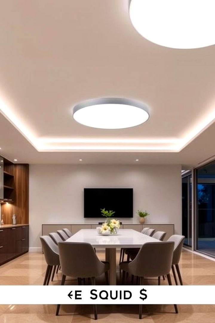 Minimalist Flush Mount Lights for Simplicity - 22 Small Dining Room Lighting Ideas