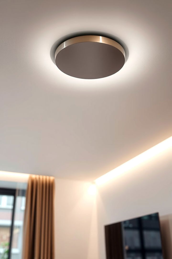 Minimalist Flush Mount Lights - 22 Living Room Ceiling Lighting Ideas