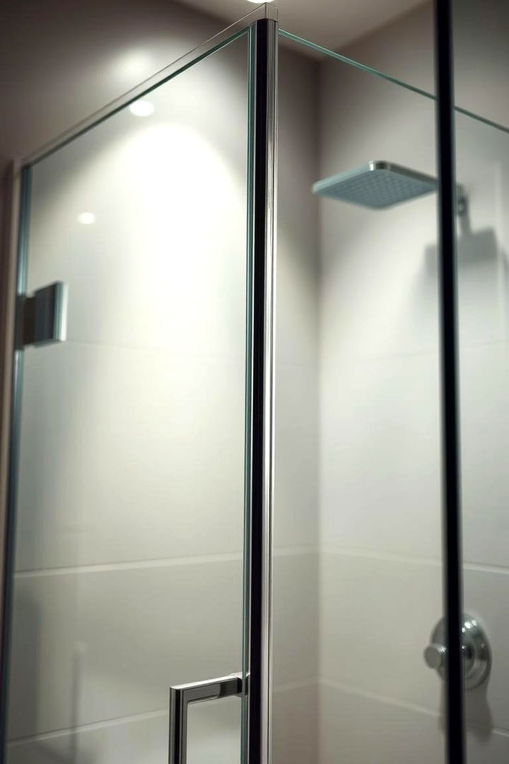 Minimalist Frameless Shower Doors - 22 Small Bathroom Walk-in Shower Ideas