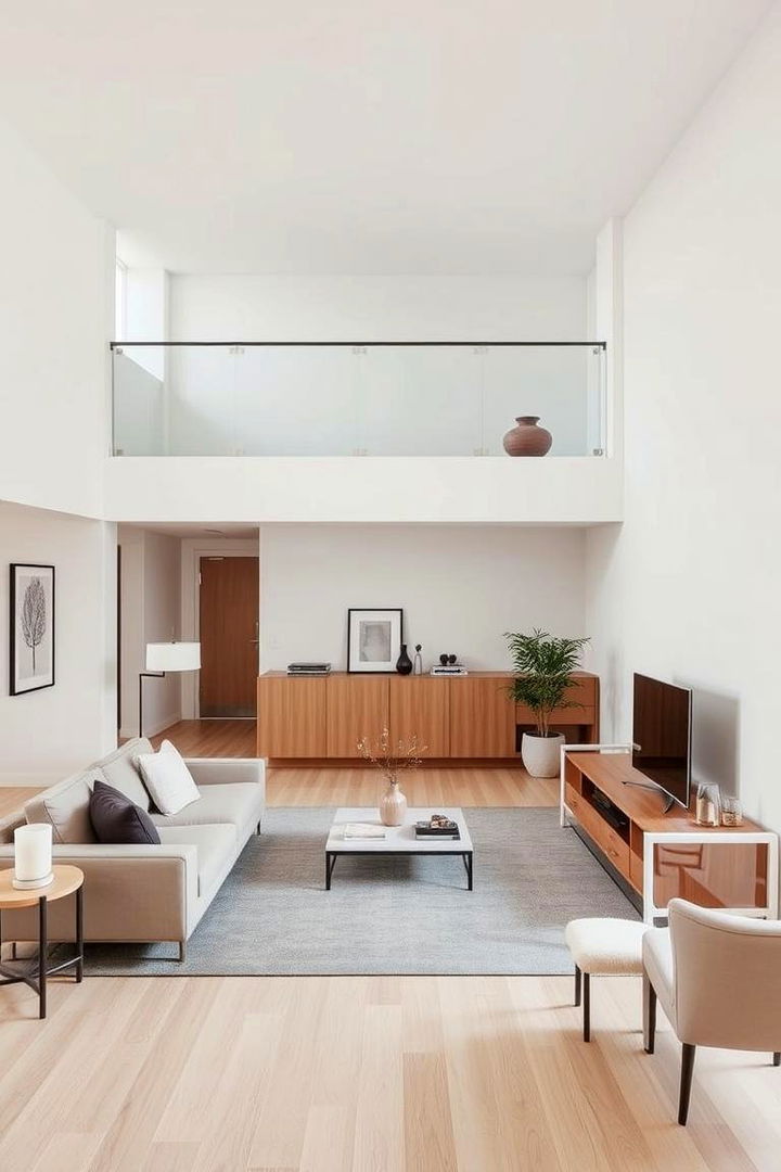 Minimalist Furniture Layout - 22 Loft-style Living Room Ideas