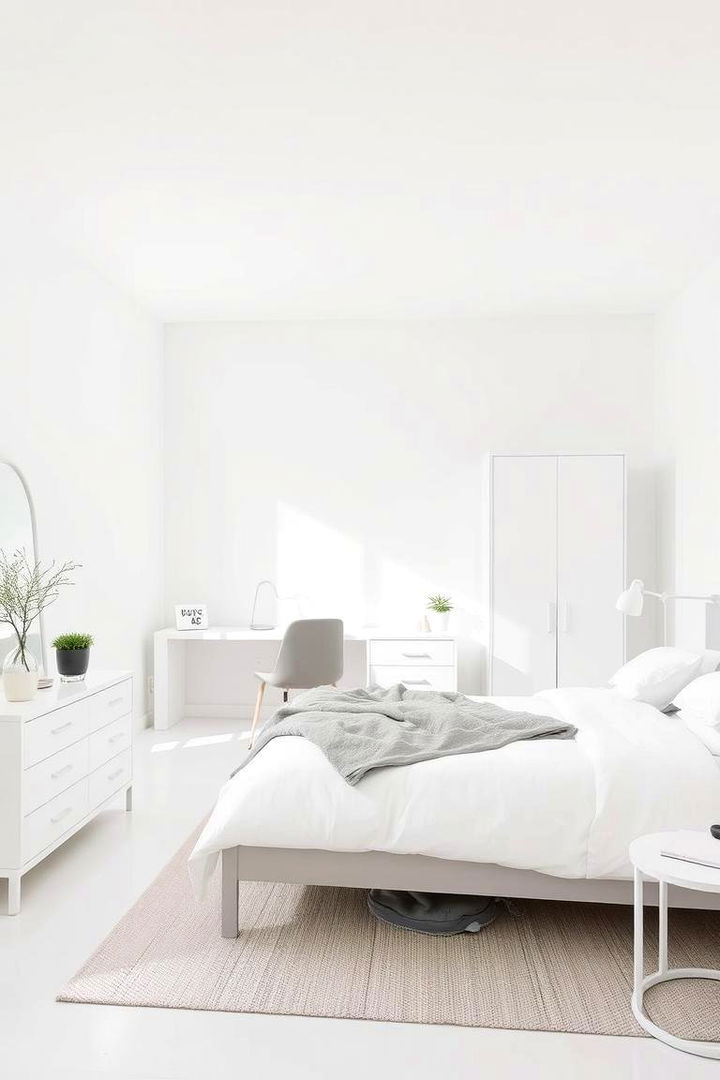Minimalist Furniture Selections - 22 Small White Bedroom Ideas