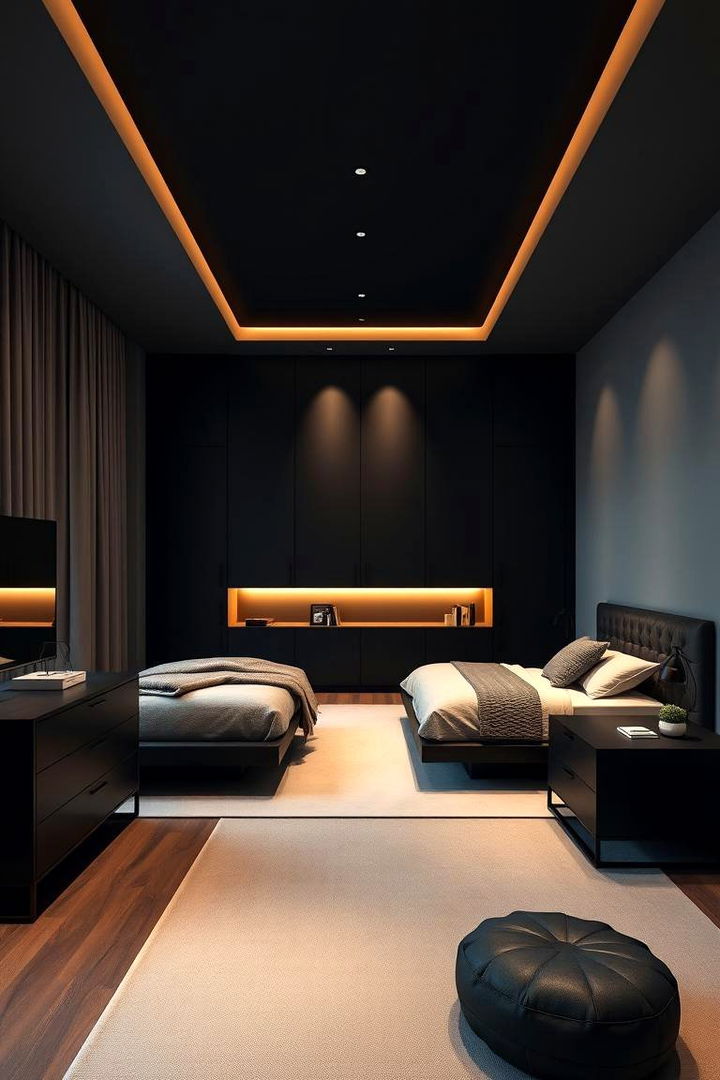 Minimalist Furniture in Dark Hues - 22 Matte Black Bedroom Ideas