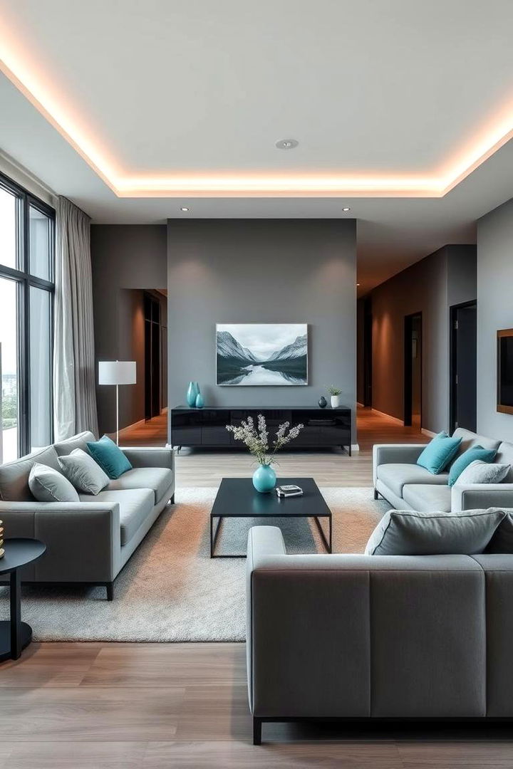 Minimalist Furniture - 22 Teal and Grey Living Room Ideas