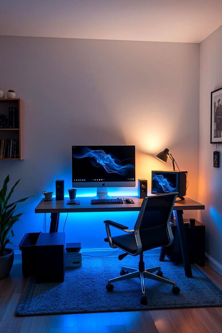 Minimalist Gaming Retreat - 22 Gaming Bedroom Ideas