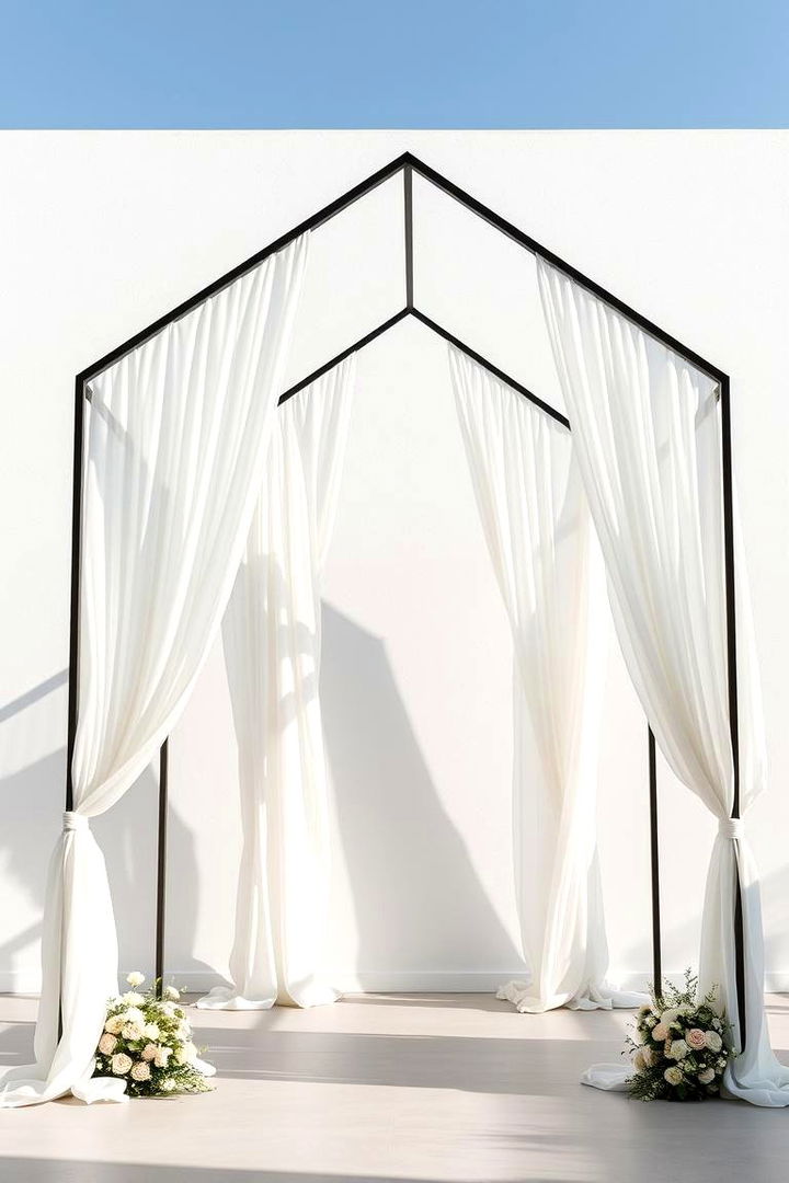 Minimalist Geometric Arch - 22 Wedding Arch Ideas