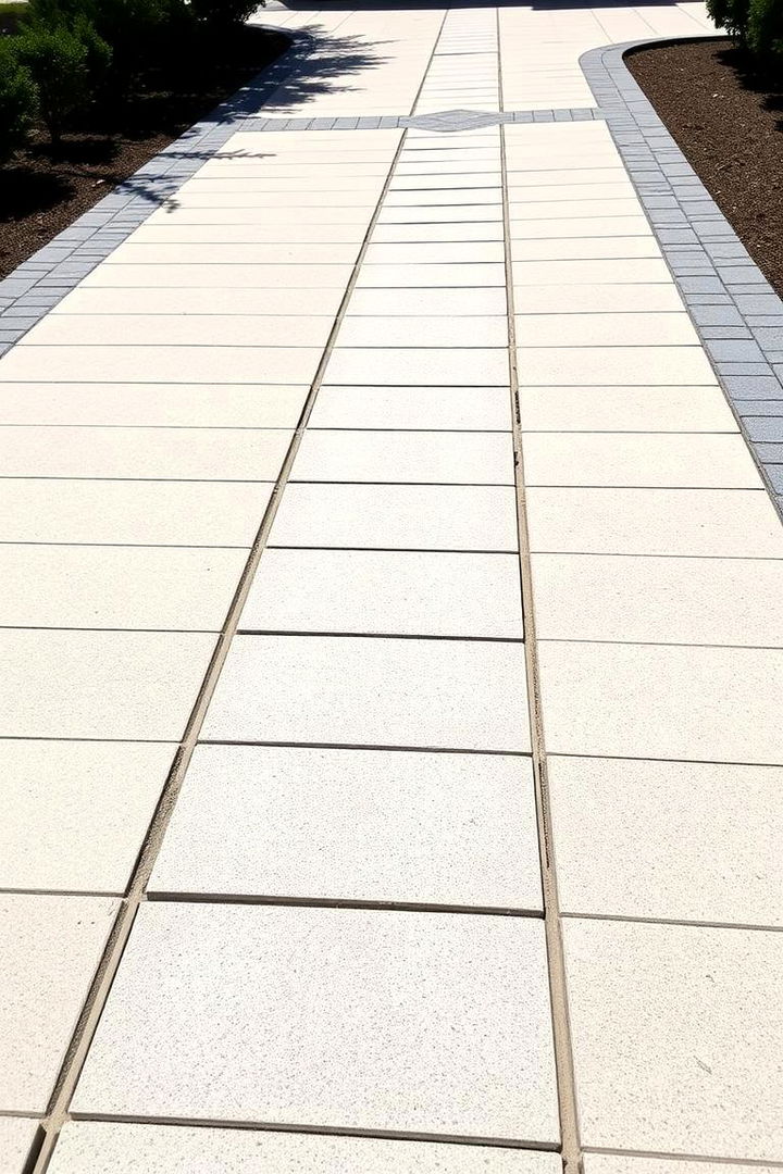 Minimalist Geometric Designs - 22 Concrete Paver Walkway Ideas