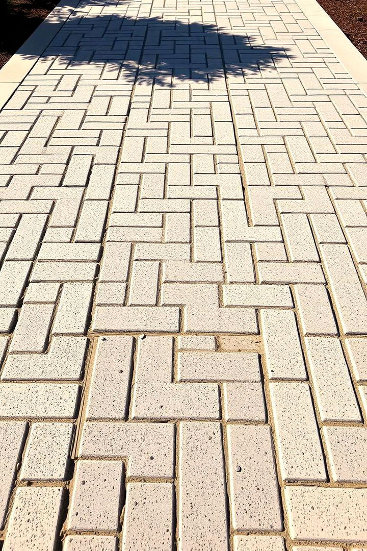 Minimalist Geometric Pattern - 22 Paver Walkway Ideas