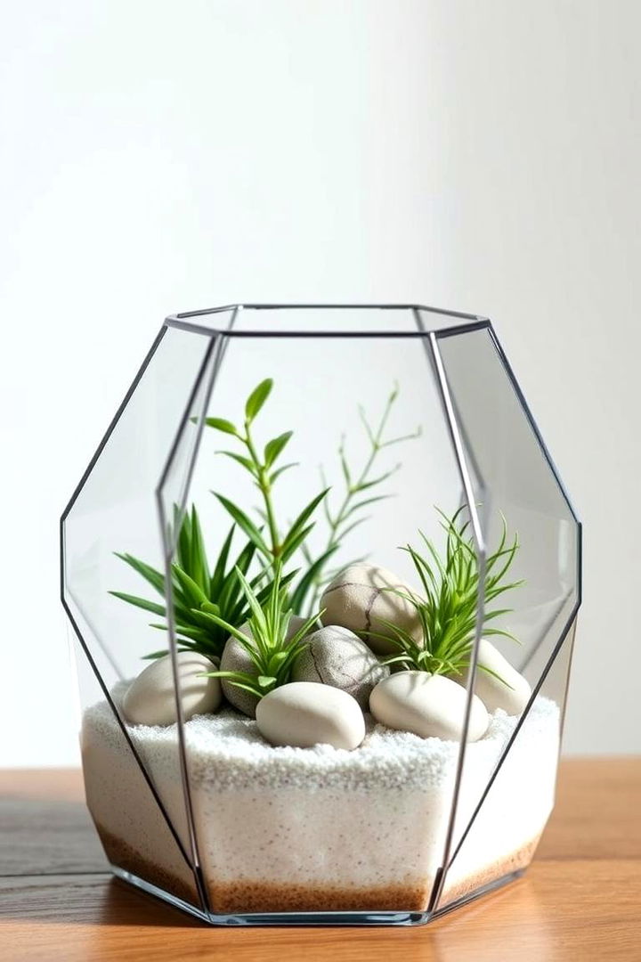 Minimalist Geometric Terrarium - 22 Terrarium Ideas