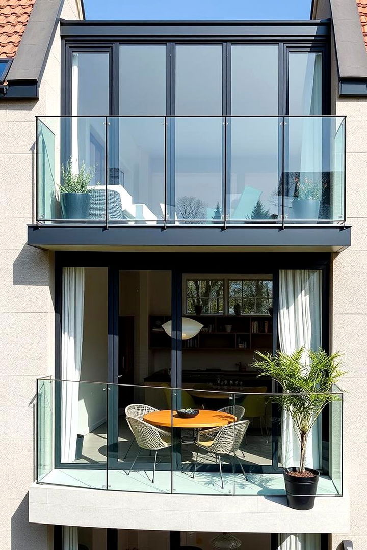 Minimalist Glass Accents for Modern Juliet Balconies - 22 Juliet Balcony Ideas
